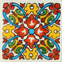 Mexican Decorative Tile Linaria Terracotta 1097